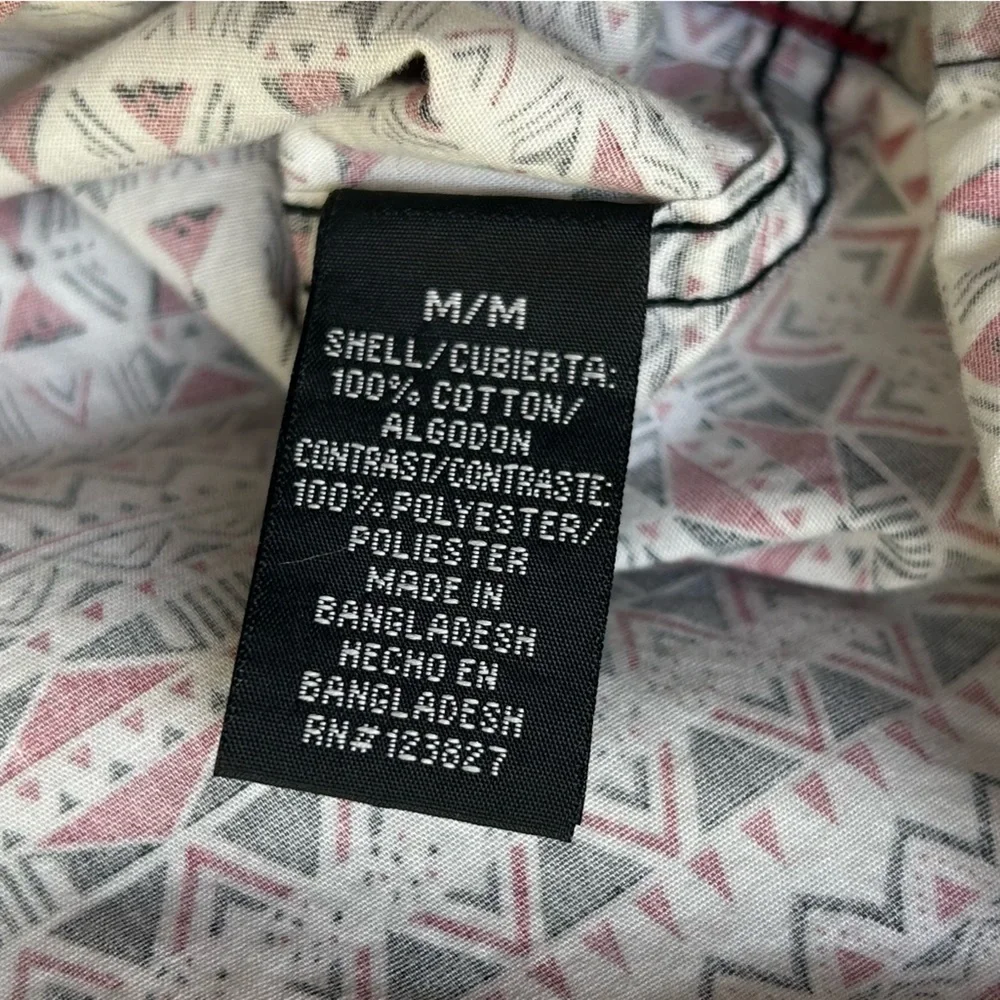Tranquility Mayhem Mens Roll Tab Long Sleeve Graphic Button Down Shirt SZ M - Picture 15 of 16